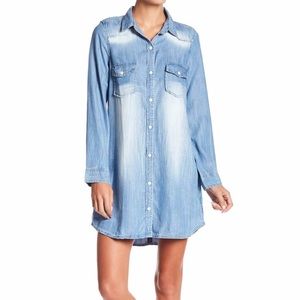 Papillon Washed Denim Shirt Dress